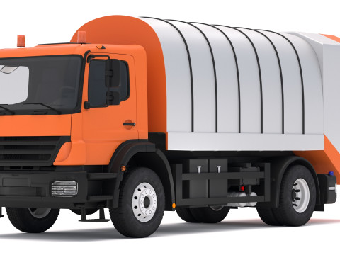 Zwykłe śmieci z ciężarówek Model 3D