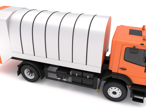 Zwykłe śmieci z ciężarówek Model 3D