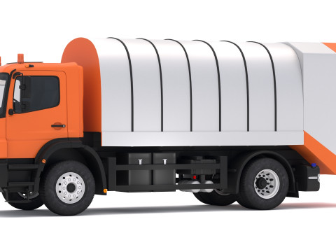 Zwykłe śmieci z ciężarówek Model 3D