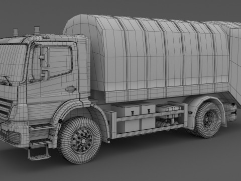 Zwykłe śmieci z ciężarówek Model 3D