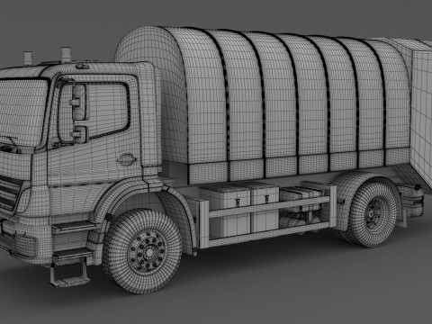 Zwykłe śmieci z ciężarówek Model 3D