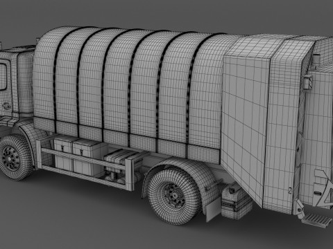Zwykłe śmieci z ciężarówek Model 3D