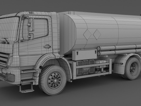一般的なトラックタンカー 3Dモデル
