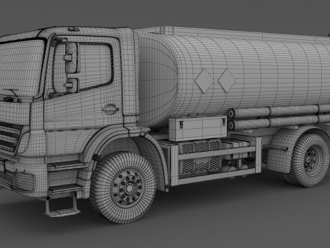 一般的なトラックタンカー 3Dモデル