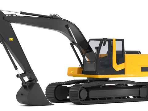 Kettenbagger Generisch 3D Modell