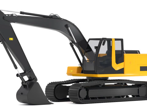 Kettenbagger Generisch 3D Modell