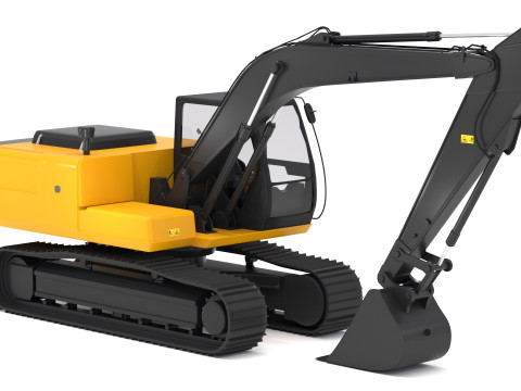 Kettenbagger Generisch 3D Modell