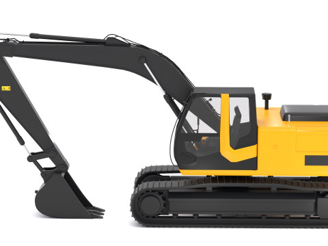 Kettenbagger Generisch 3D Modell