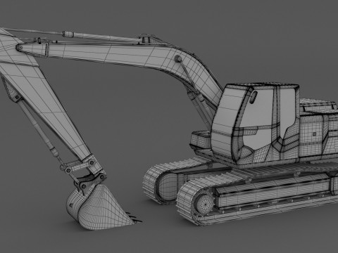 Kettenbagger Generisch 3D Modell
