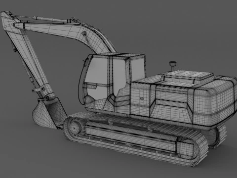 Kettenbagger Generisch 3D Modell