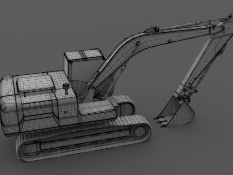 Kettenbagger Generisch 3D Modell