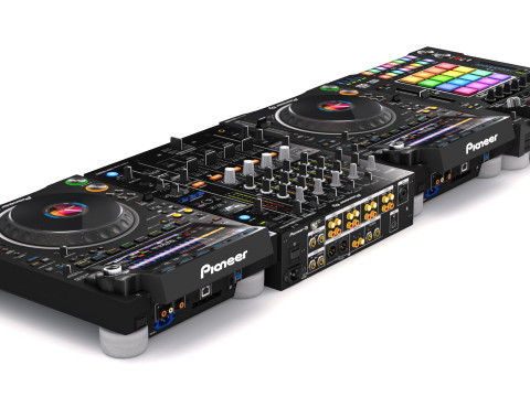 Pioneer DJ Set 5 DJS 1000 DJM0750 MK2 y CDJ 3000 Nexus Modelo 3D