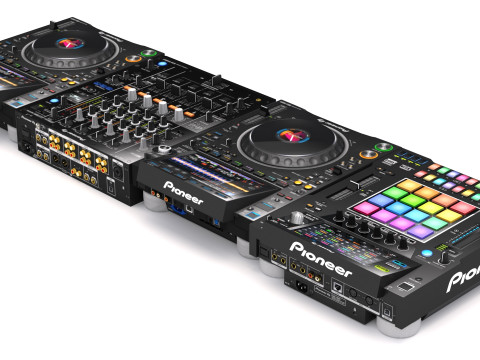 Pioneer DJ Set 5 DJS 1000 DJM0750 MK2 y CDJ 3000 Nexus Modelo 3D