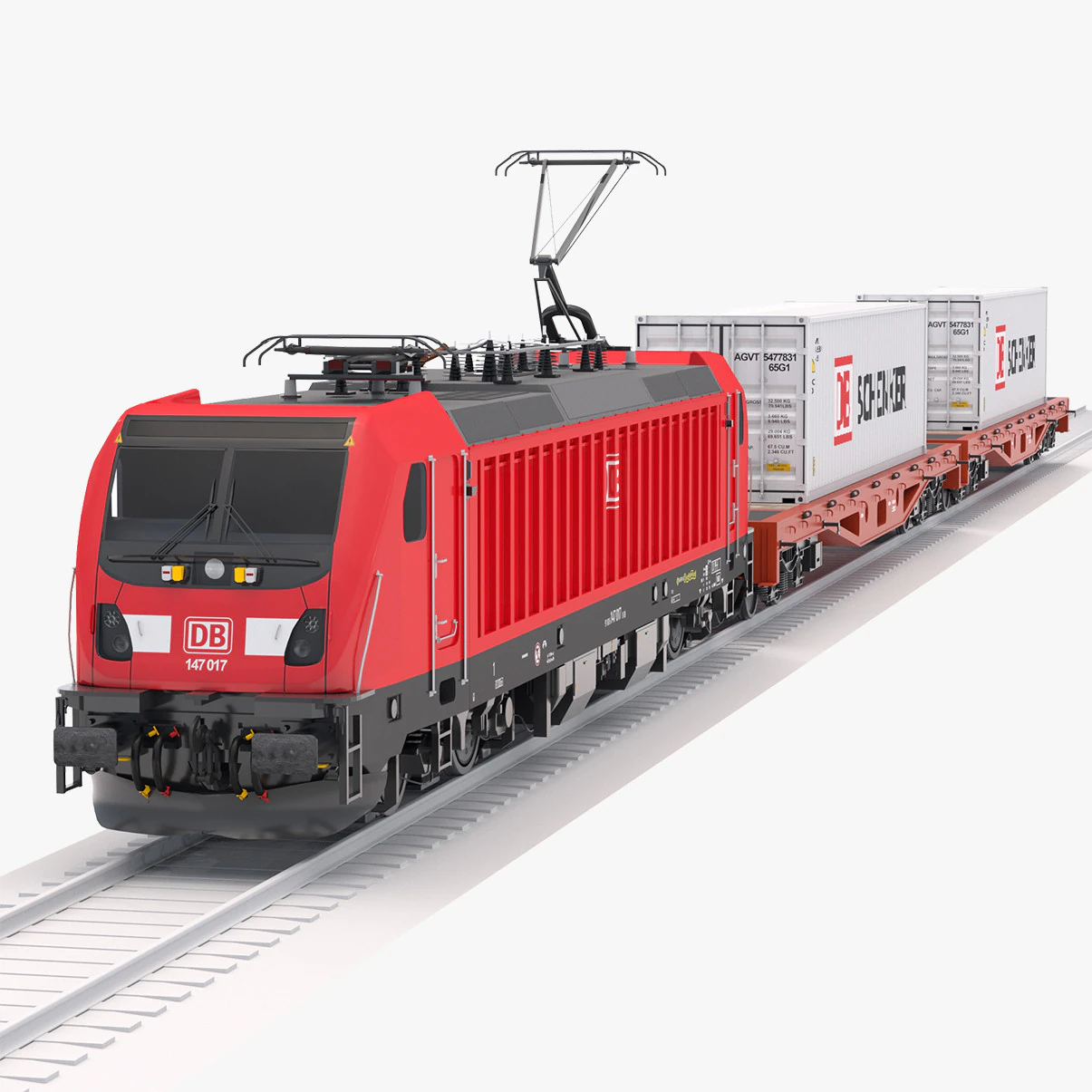 Bombardier TRAXX AC3 DB Carico Modello 3D .c4d .max .obj .3ds .fbx .stl .blend