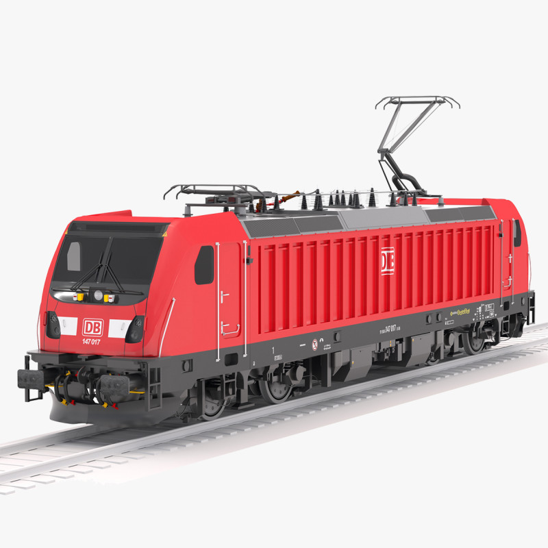 Локомотив Bombardier TRAXX AC3 DB 3D Модель .c4d .max .obj .3ds .fbx .stl .blend