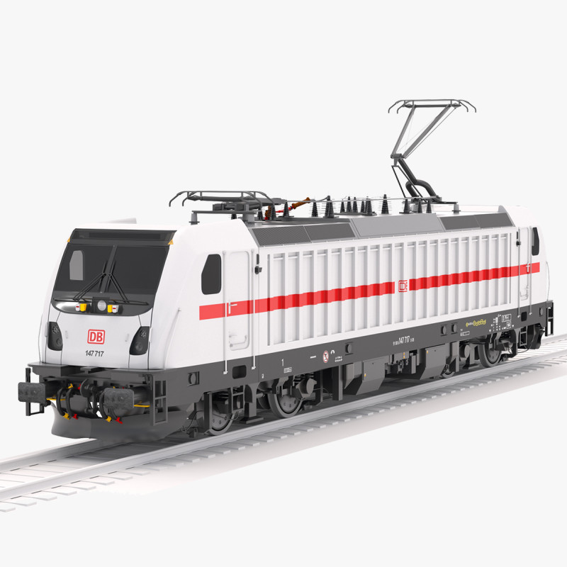 Локомотив Bombardier TRAXX AC3 DB 2 3D Модель .c4d .max .obj .3ds .fbx .stl .blend