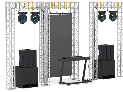 Dj Booth Stage 3D Model