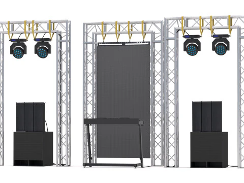 Dj Booth Stage 3D Model