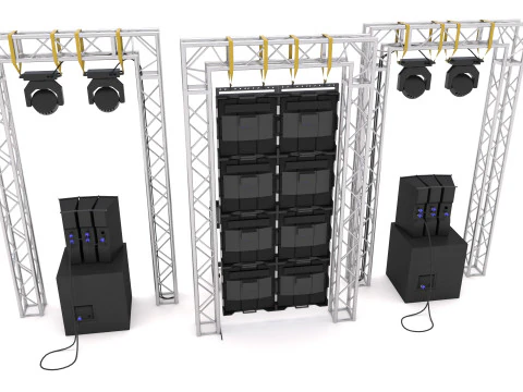 Dj Booth Stage 3D Model