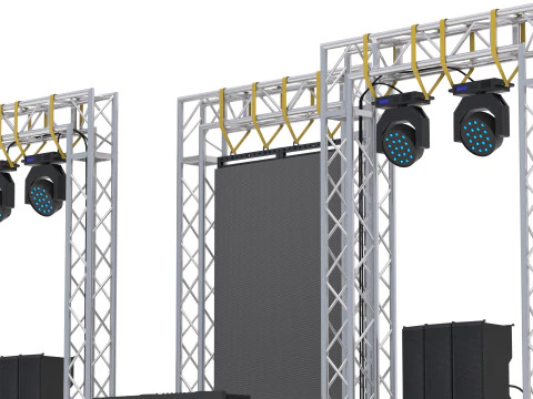 Dj Booth Stage 3D Model