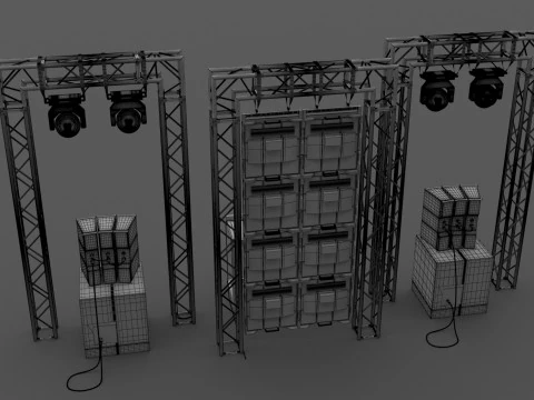 Dj Booth Stage 3D Model