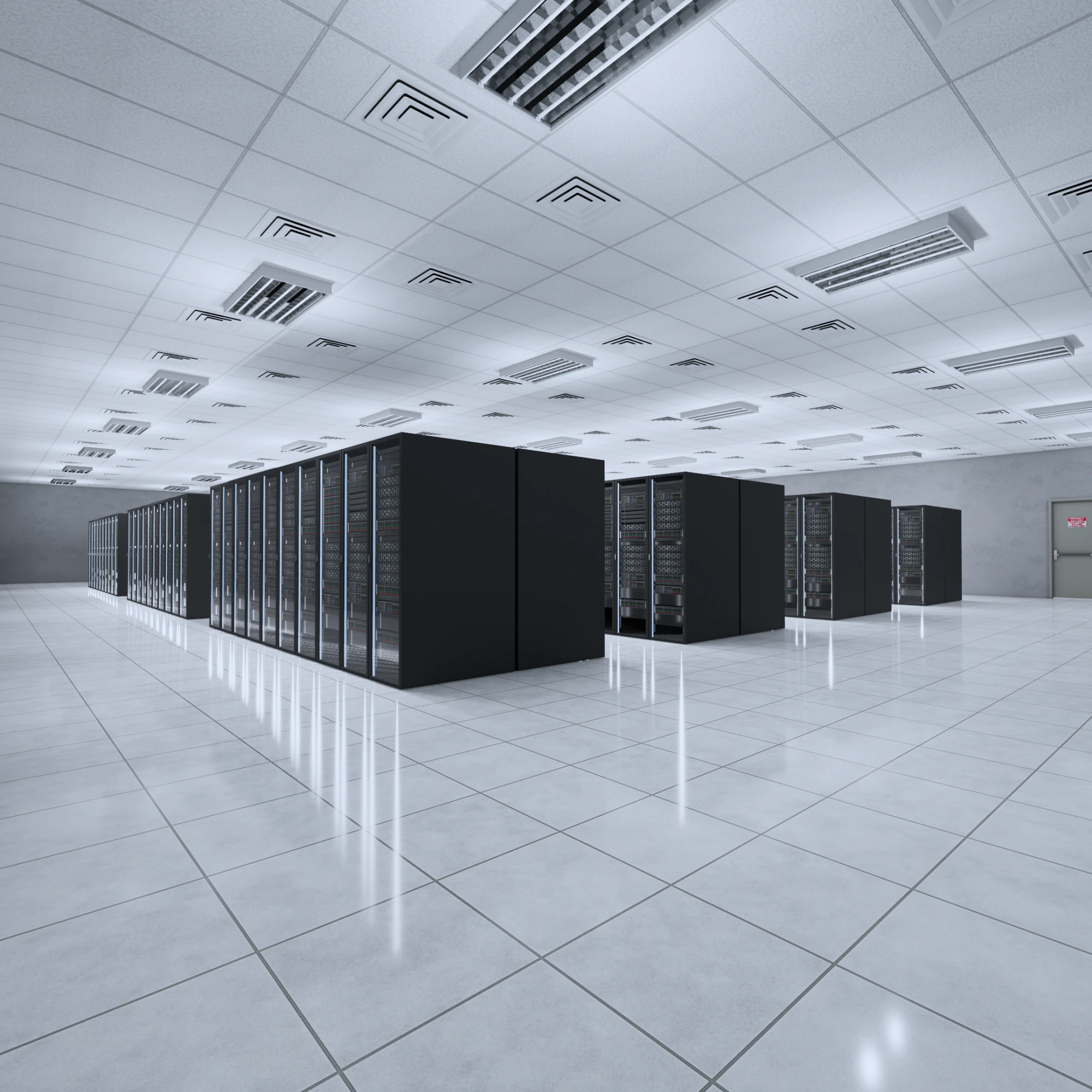 Data Center Server Room 3D Model .c4d .max .obj .3ds .fbx .stl .blend 
