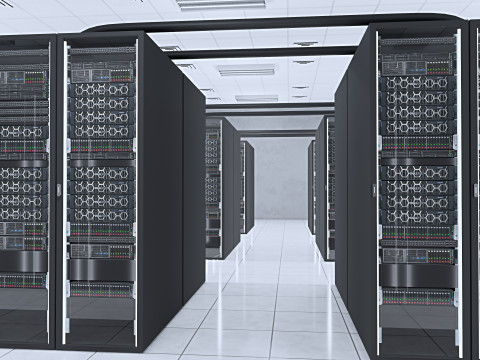 डाटा सेंटर सर्वर कक्ष 3D मॉडल