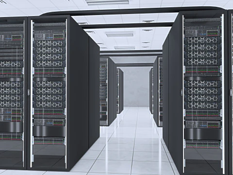 Data Center Server Room 3D Model