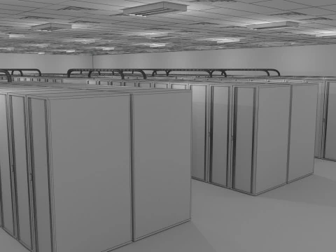 Data Center Server Room 3D Model