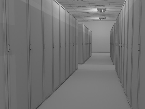 डाटा सेंटर सर्वर कक्ष 3D मॉडल