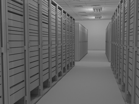 डाटा सेंटर सर्वर कक्ष 3D मॉडल