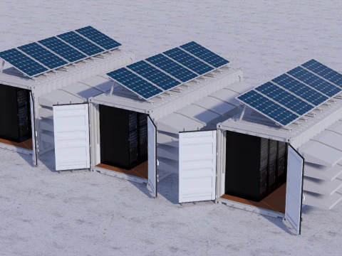 Kontenerowe centrum danych Model 3D