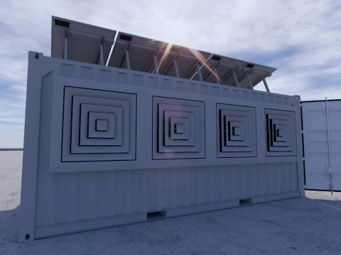 Kontenerowe centrum danych Model 3D