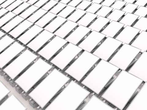 Floating Solar Panels 3D Model