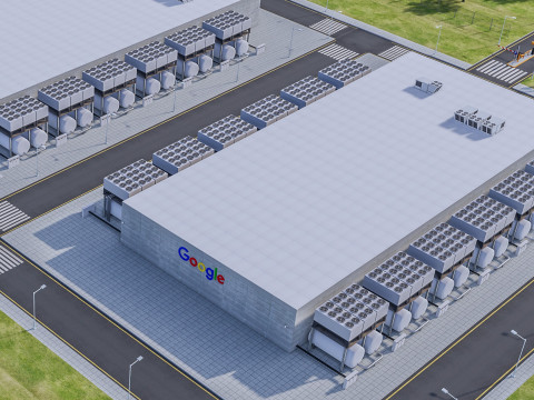 Gedung Pusat Data Google Model 3D