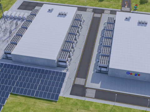 Google Veri Merkezi Binası 3D Model