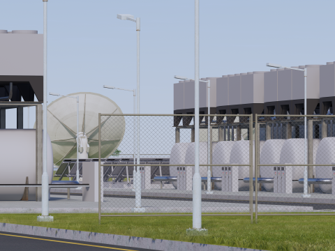 Google Veri Merkezi Binası 3D Model