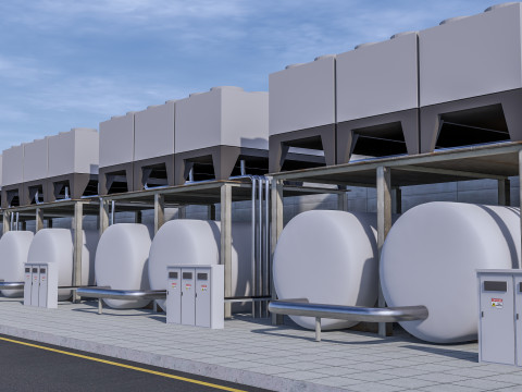 Google Veri Merkezi Binası 3D Model