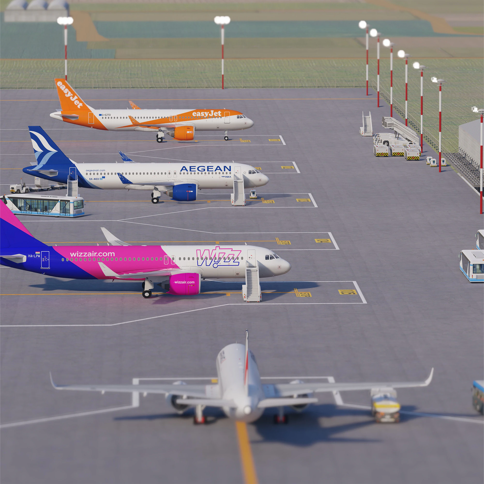 Collezione aeroportuale con interni Modello 3D .c4d .max .obj .3ds .fbx .stl .blend 