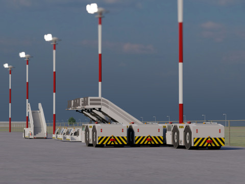 Koleksi Bandara dengan Interior Model 3D