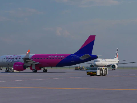 Collezione aeroportuale con interni Modello 3D