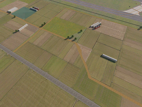 Collezione aeroportuale con interni Modello 3D