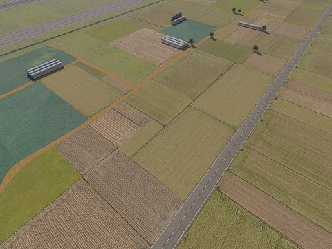 Collezione aeroportuale con interni Modello 3D