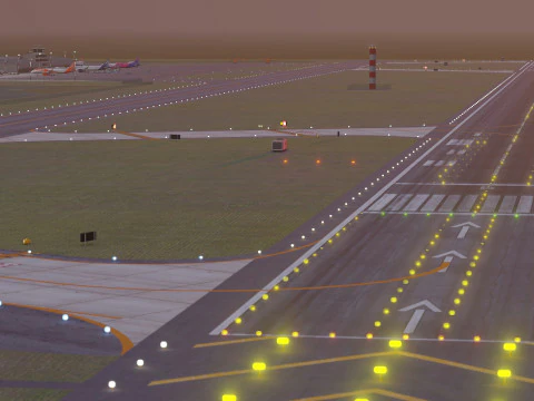 Collezione aeroportuale con interni Modello 3D