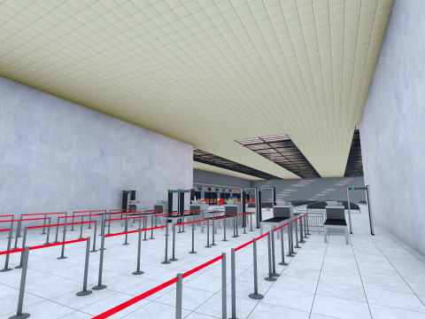 Koleksi Bandara dengan Interior Model 3D