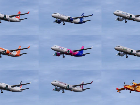 Collezione aeroportuale con interni Modello 3D