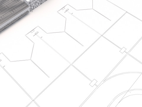 Koleksi Bandara dengan Interior Model 3D