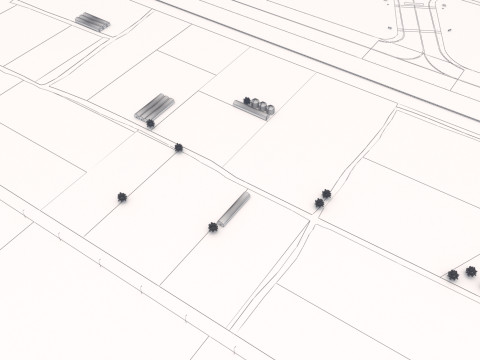 Koleksi Bandara dengan Interior Model 3D