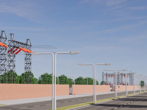 Apple Data Center Building with Interior 3D Model