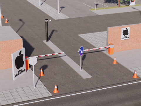 Gedung Pusat Data Apple dengan Interior Model 3D